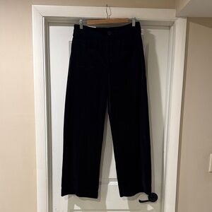 Anthropologie’s Maeve Velvet Look, Black Wide Leg Pants